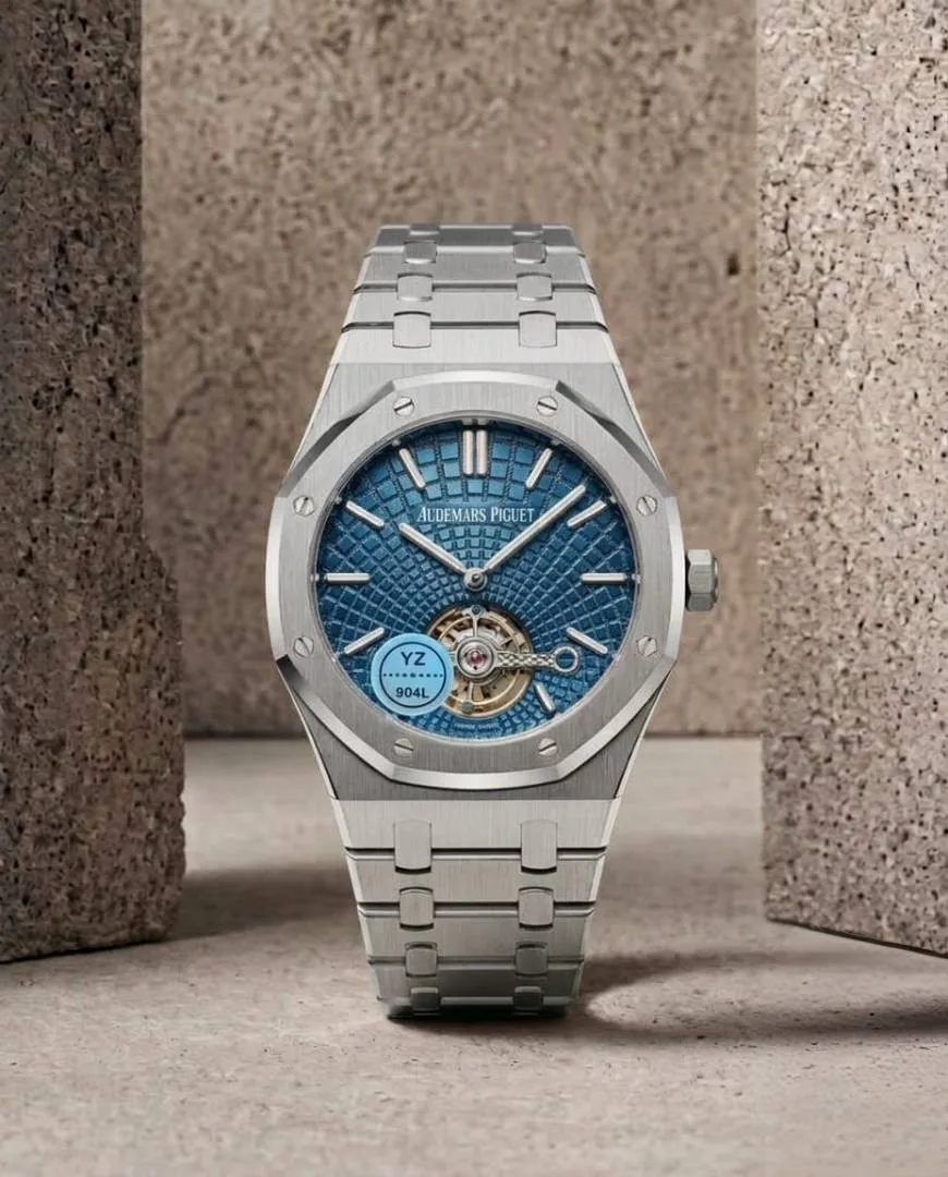 Audema_ars Piguet Royal Oak Selfwinding Flying Tourbillon silver sky blue