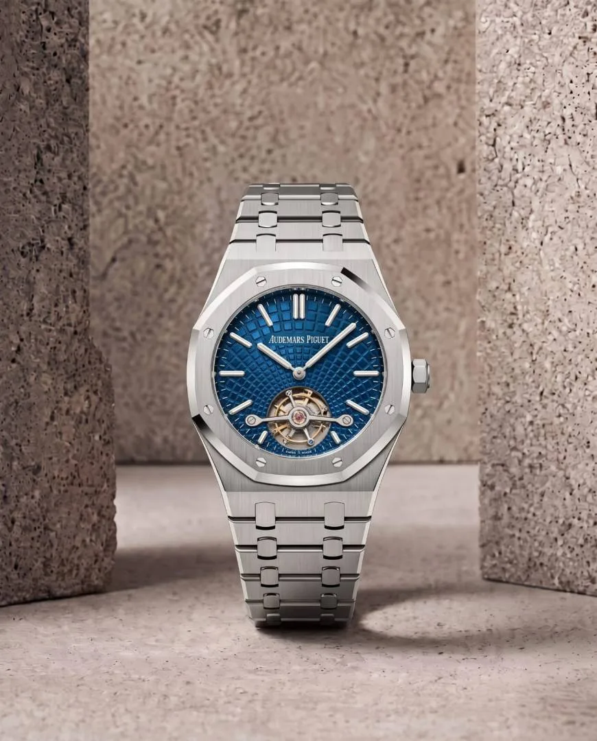 Audema_ars Piguet Royal Oak Selfwinding Flying Tourbillon silver blue