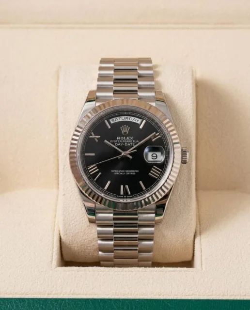 Rolee_x Oyster Perpetual Day Date 40 Battery Silver-Black