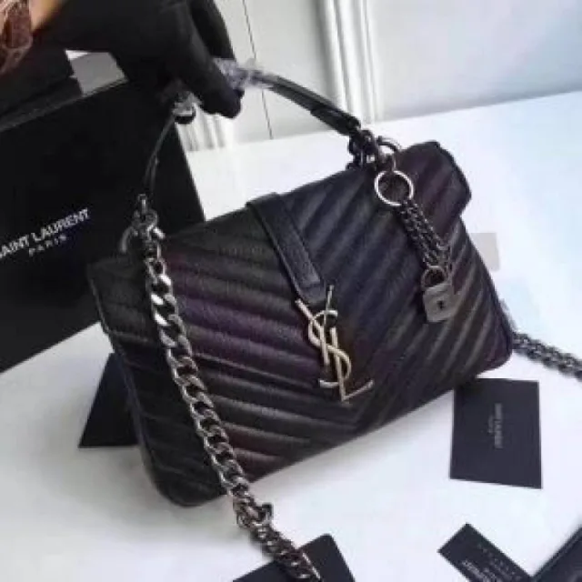 Ysl Collage BlackMedium Shoulder Bag With double Box & Dust Cover