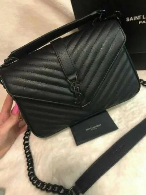 Ysl Collage BlackMedium Shoulder Bag With Original Box & Dust Cover