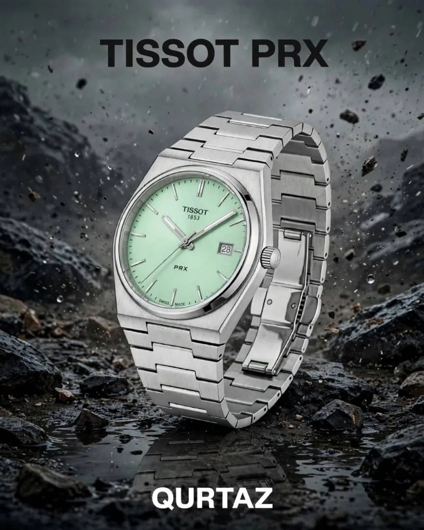 Tissoo_t 1853 Prx Powermatic Quartz silver light green plan