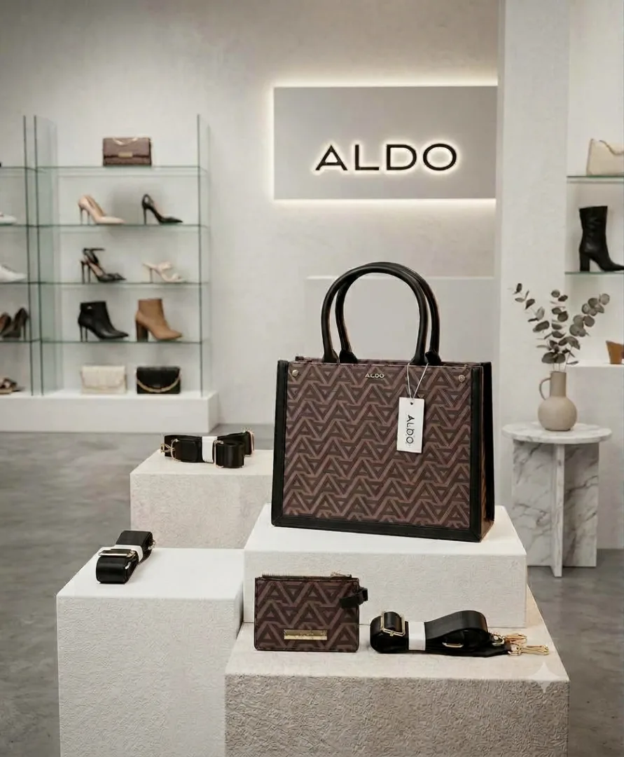 Auldo daspias premium Signature Monogram Totebag With Small Wallet & Long Strap & Ogbox Tags etc Model no 728