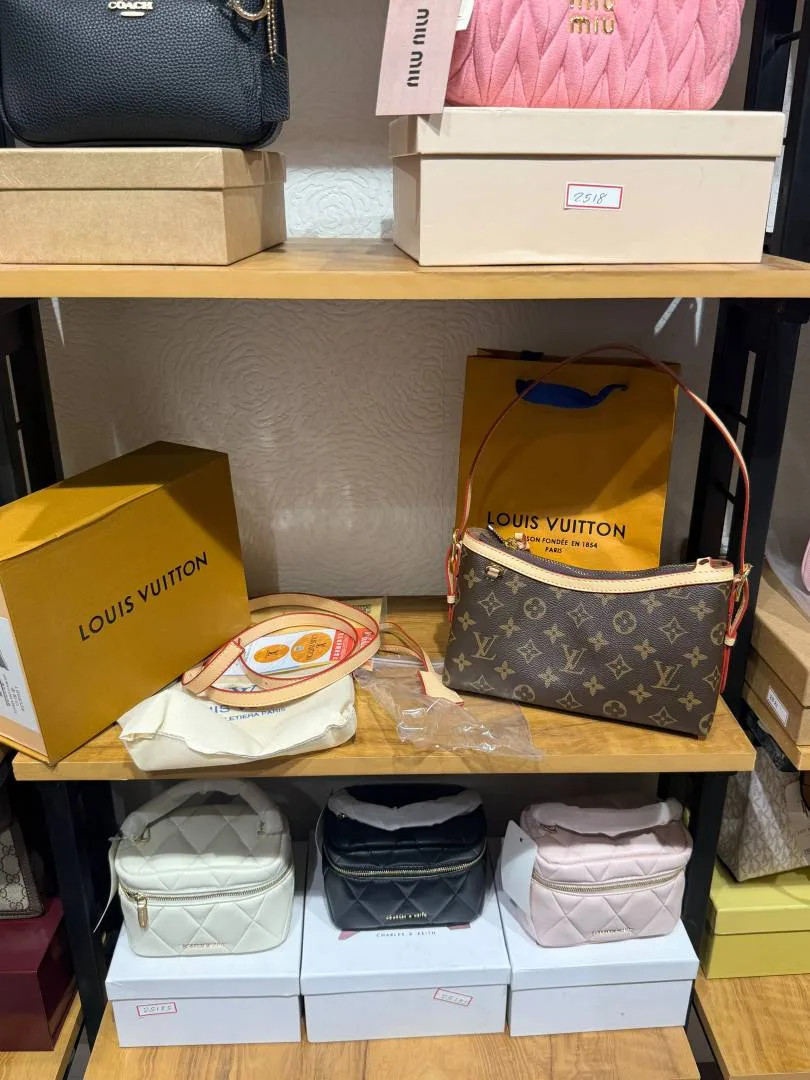 Louiis Vuitton Lv Bb Monogram Crossbody Bag With Magnetic Box & Carrybag Etc