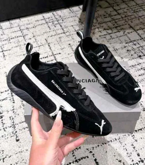 Pummaa. x Balenciaga Speedcat Suede Distressed BLACK