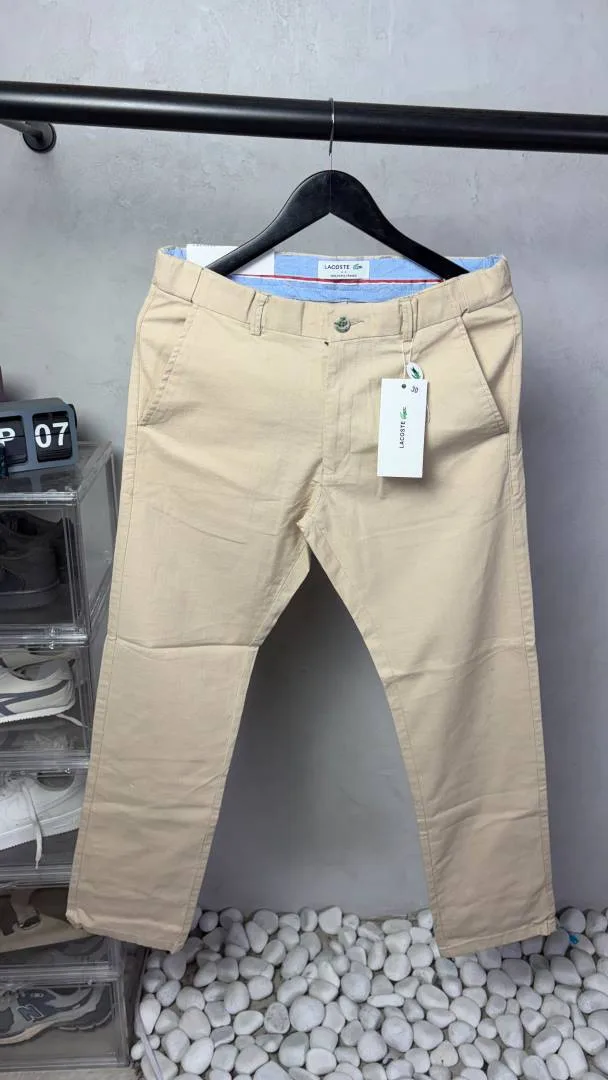 Lacost Premium Linen Chinos Pants. 3295