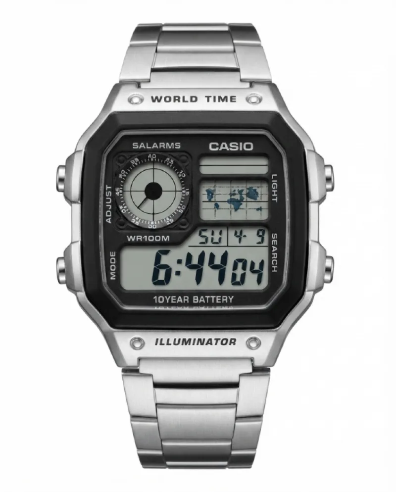 Casio AE-1200 Illuminato.r Silver Chain