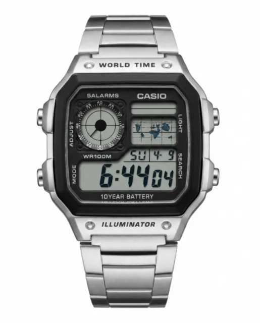 Casio AE-1200 Illuminato.r Silver Chain