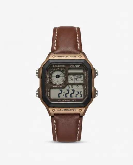 Casio AE-1200 Illuminator Brown Leather