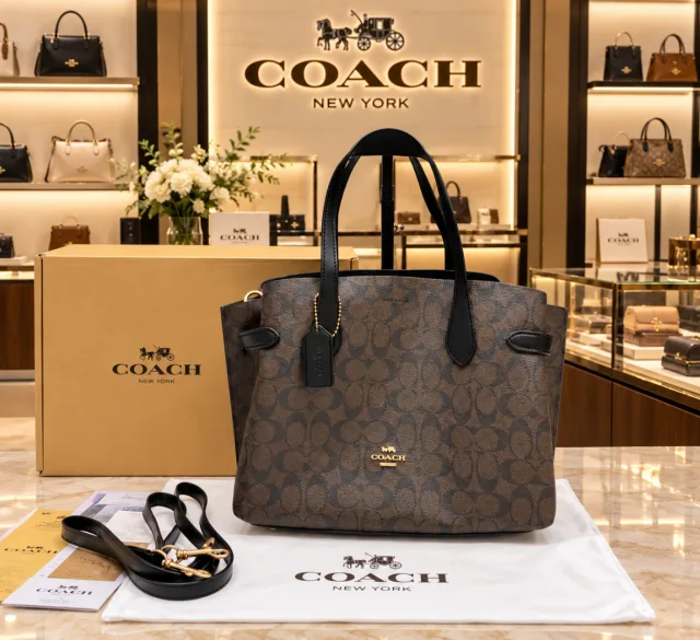 Coatch Hanna CarryAll Medium Satchel Bag With Original Box & DustCover 6910
