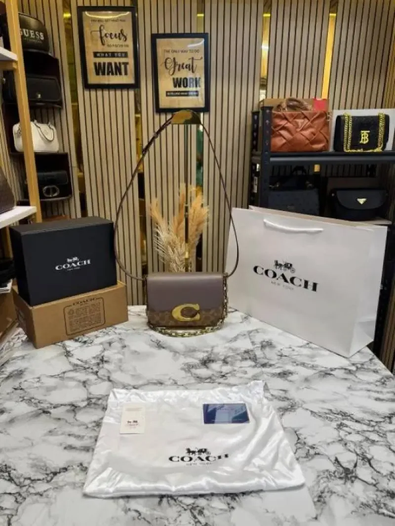 Coatch_Idol_Bag_Signature_Shoulder_Bag_With_Double_Og_Box_And_Dust_Bag_Including_Carry_Bag_(C339-Greyish)