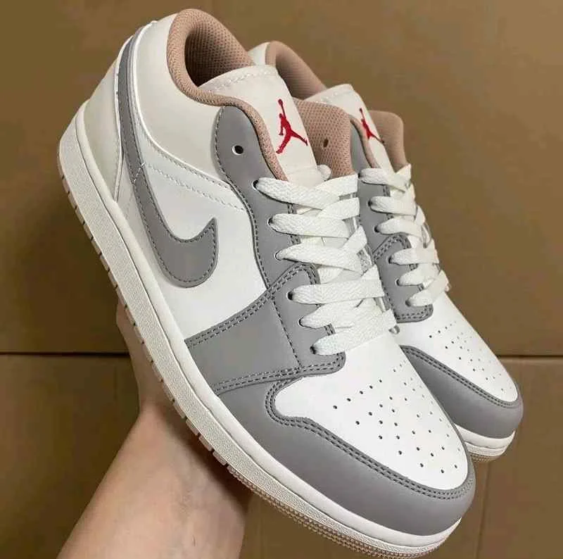 Nikkee Air Jordan 1 Low Sail College Grey Rattan