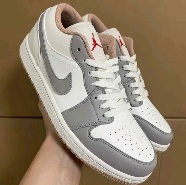 Nikkee Air Jordan 1 Low Sail College Grey Rattan