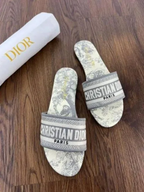 Christian_Diyor_Lambskin_Embossed_Every_D_Flat_Slide_Sandals 1152