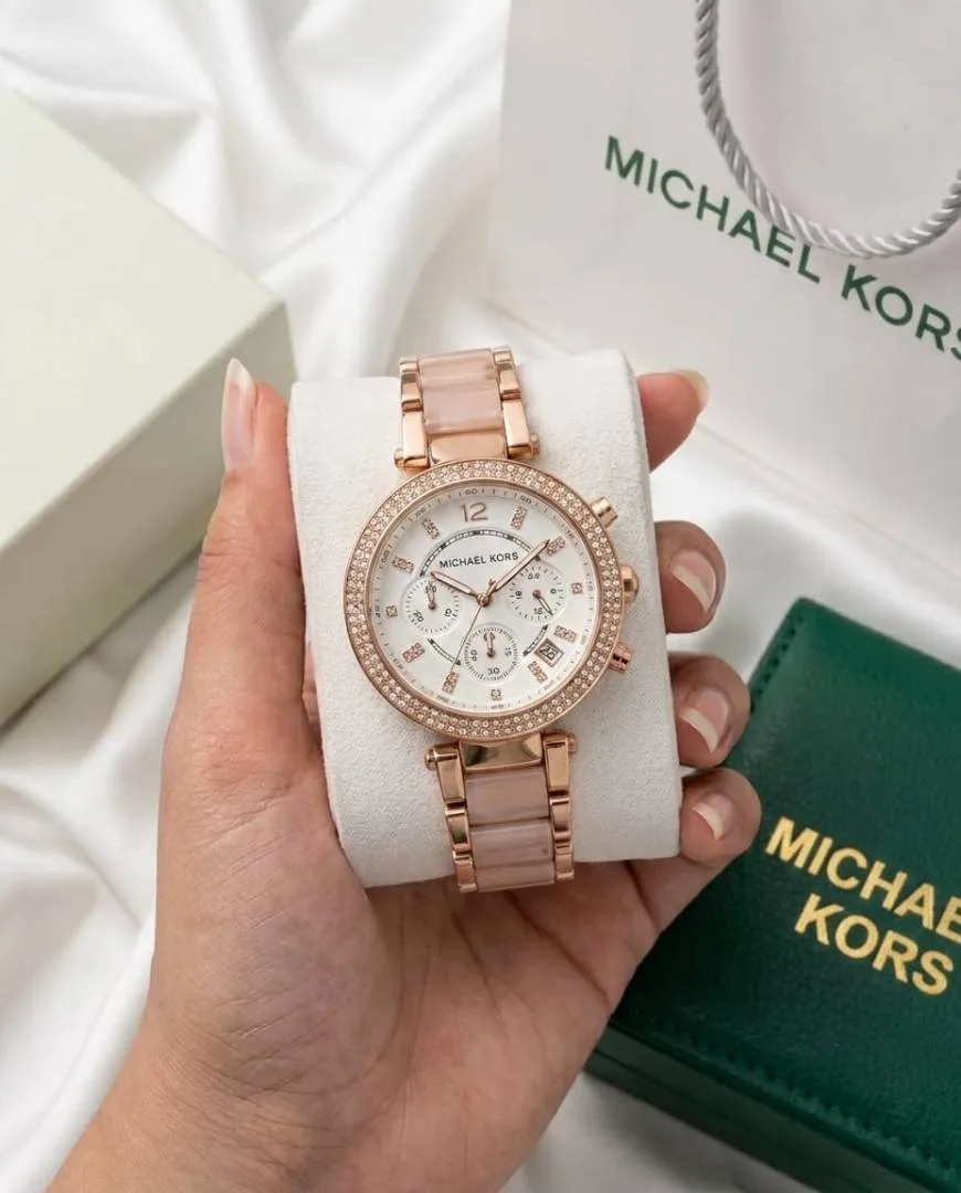 Michael_l Kors Parker Pink-White