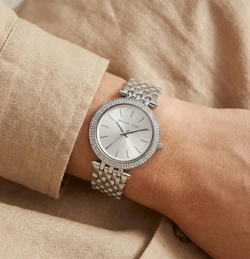Michael_l Kors Darci Silver White