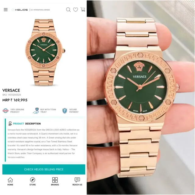 Versace Grecs Action Chronography Store Article Japan Watch For Men