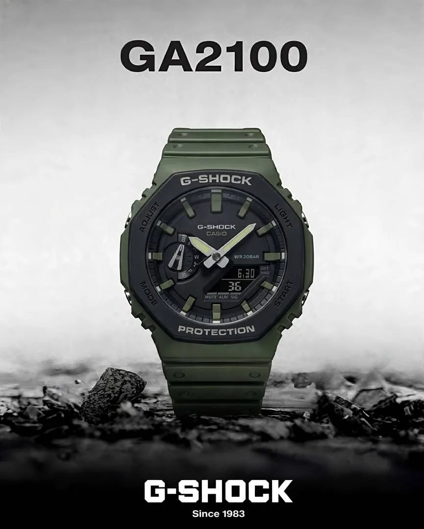 Casio G Shock Ga2100 full green