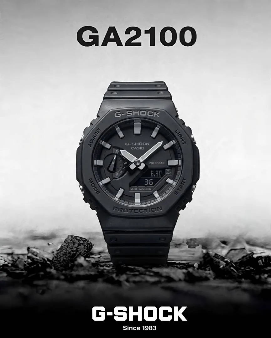 Casio g shock ga2100 black and white