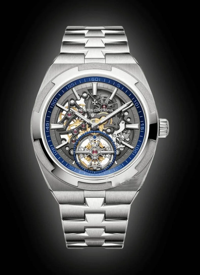 Vacheron Constentin Overseas Tourbillon Skeleton silver blue