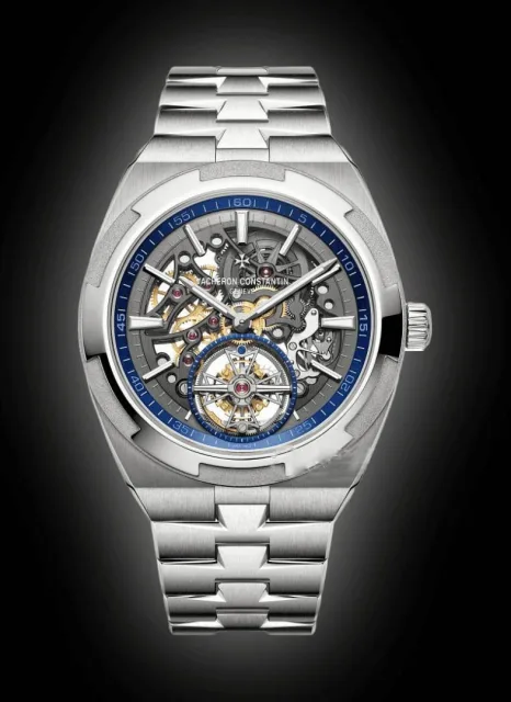 Vacheron Constentin Overseas Tourbillon Skeleton silver blue