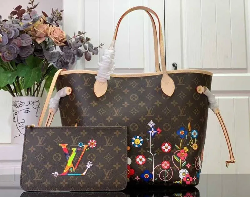LOIUS VUTTON LV X TAKASHI MURAKAMI NEVERFUL HANDBAG WITH BOX 6671