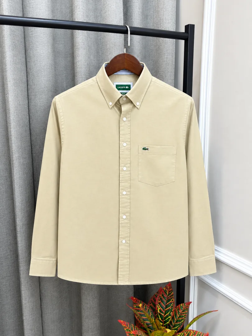 Lacost Beige Premium Oxford Shirt Store Article(1582)