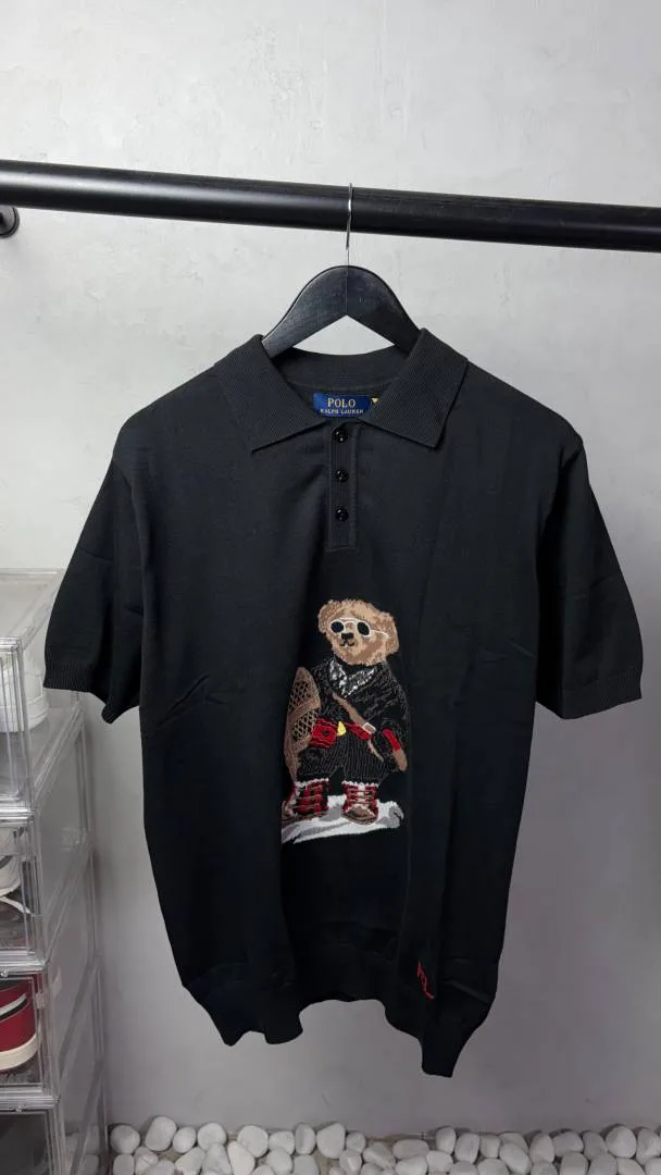 Imported Ralp Laure-n Premium Teddy Knit Polo T-Shirt. 3281