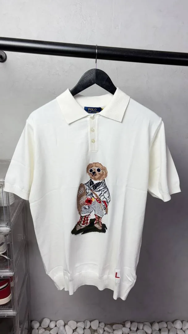 Imported Ralp Laure-n Premium Teddy Knit Polo T-Shirt. 3279