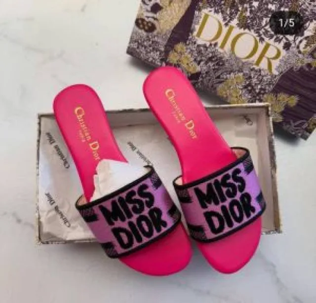 Christian Miss Dio Dway Flats With Original Box CarryBag 5183