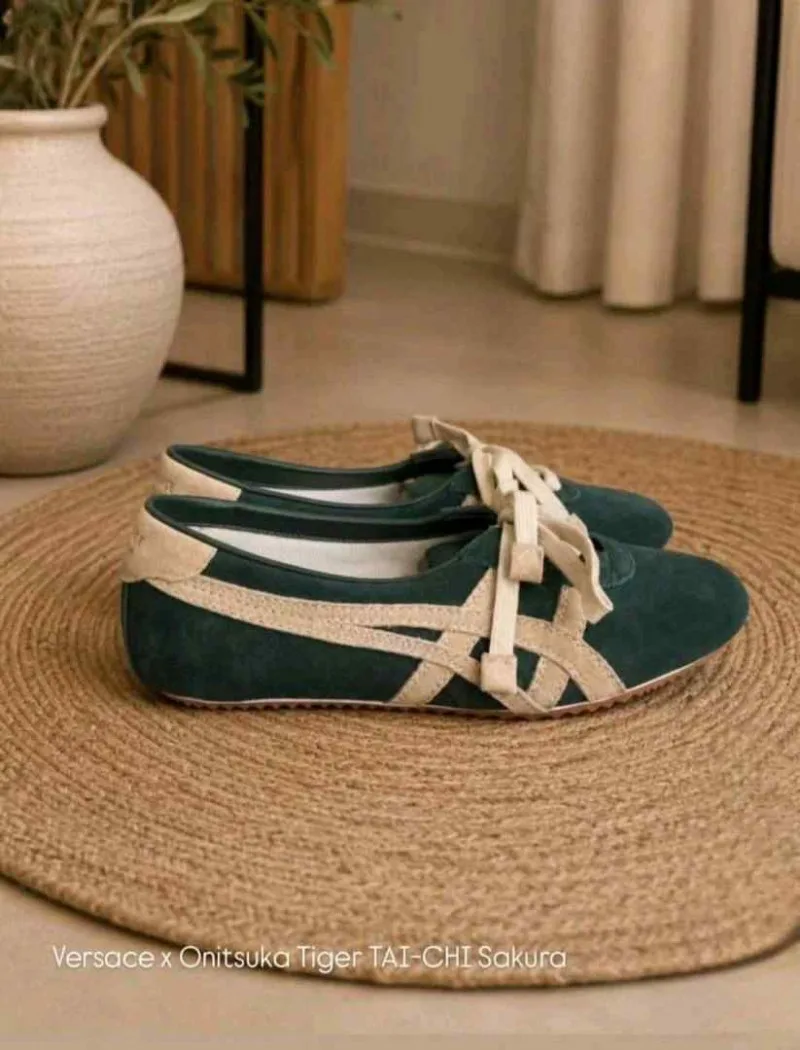 Versace x Onisuka Tigar - TAI-CHI Sakura Suede Green Womens
