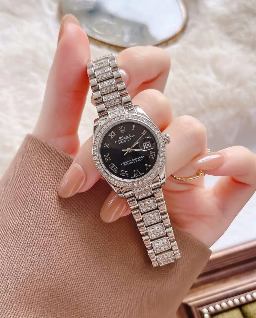 Rollex Date Just Ladies Black