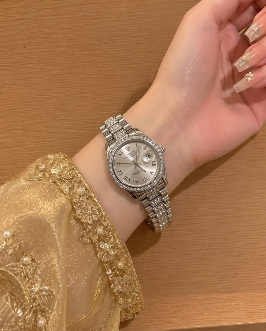 Rollex Date Just Ladies Grey