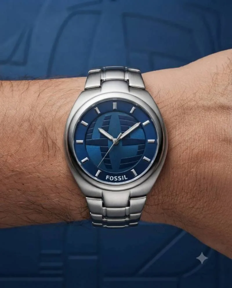 Fossi_il Digital Round Blue Dial