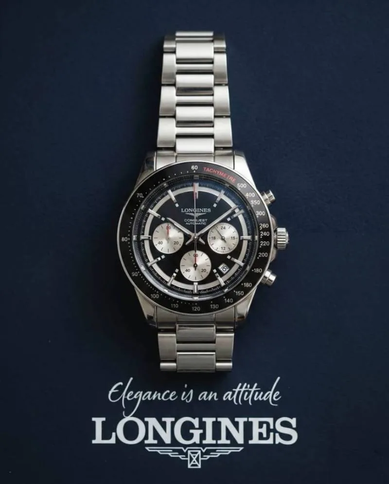 Longinez Conquest Chronograph Black