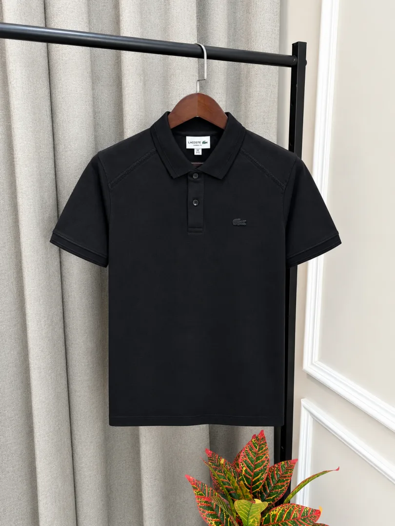 Lacost Black Premium Imported Store Article Polo T-Shirt(1581)