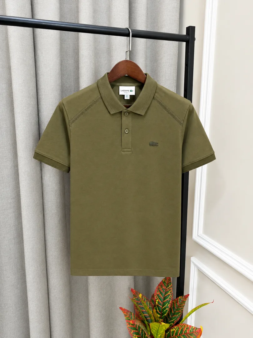 Lacost Olive Premium Imported Store Article Polo T-Shirt(1580)