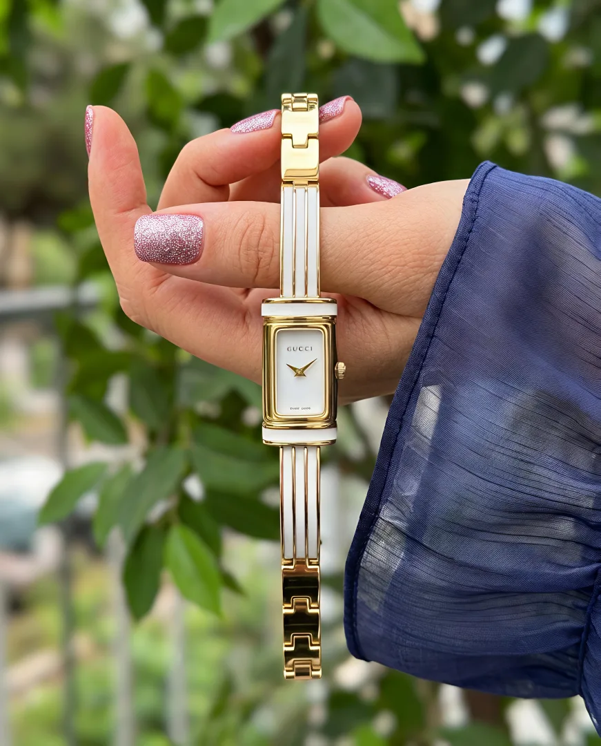 Guchi Classic Gold-White