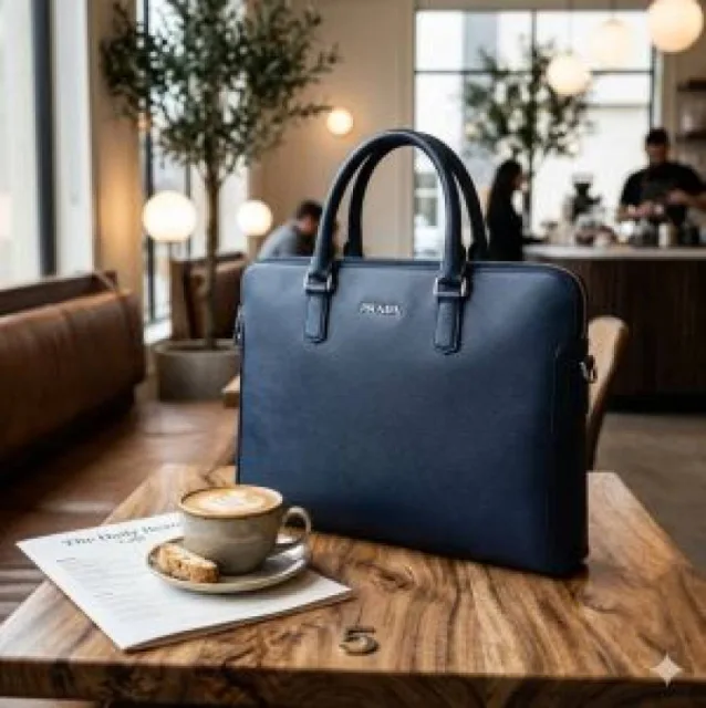 Pradda Laptop Bag with Dust Cover premium quality(Blue)
