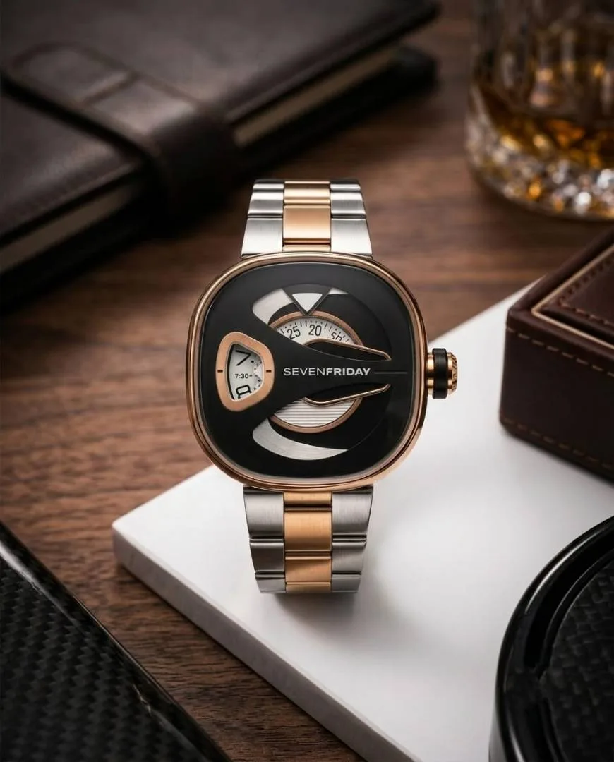 Seven Friday M-series Square Metal Two Tone Black Dial