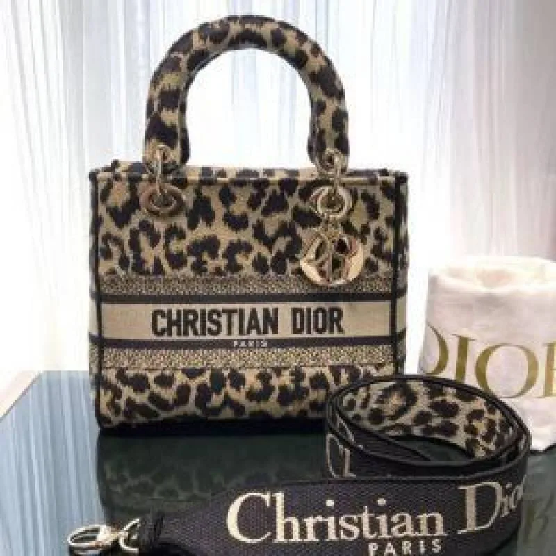 Diyor_lady embroidary lady bag with og box(leapord print)