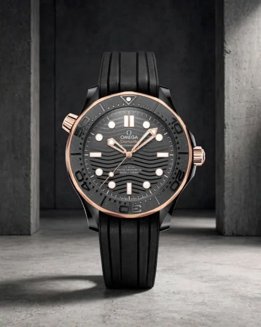 Omegg_a Seamaster Diver 300M Automatic full black