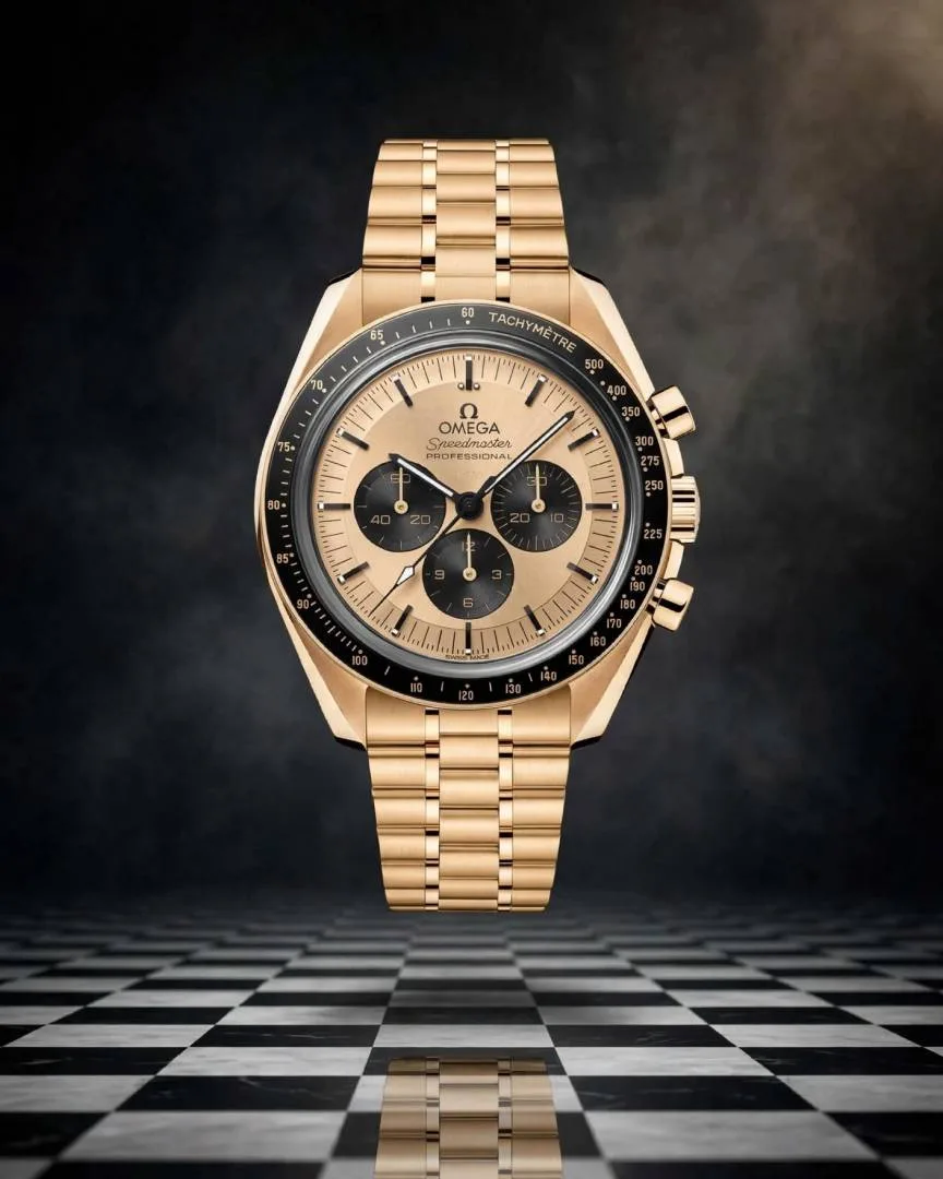 Omegg_a Speedmaster Moonwatch Professional Co-Axial Master Chronometer Chronograph gold to gold