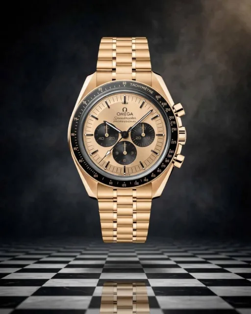 Omegg_a Speedmaster Moonwatch Professional Co-Axial Master Chronometer Chronograph gold to gold