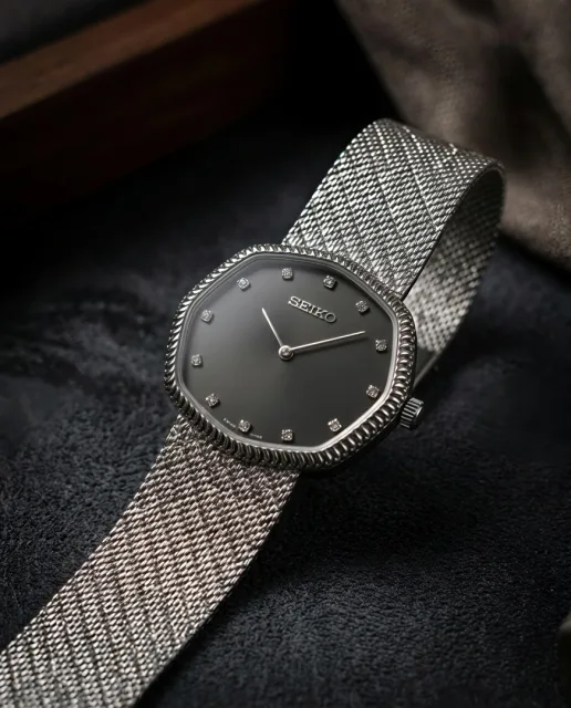 Seiko Slim Unisex Silver Black