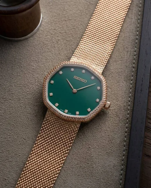 Seiko Slim Unisex Rose-Gold Green