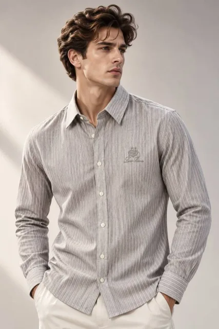 LORO PIANA Premium Quality Store Article Linen Shirt GZ_0590