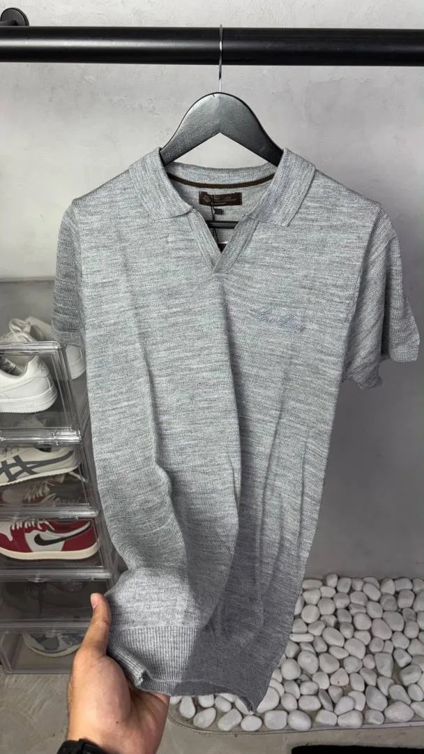 Lor-o Pian-a Premium Knit Polo T-Shirt 3168