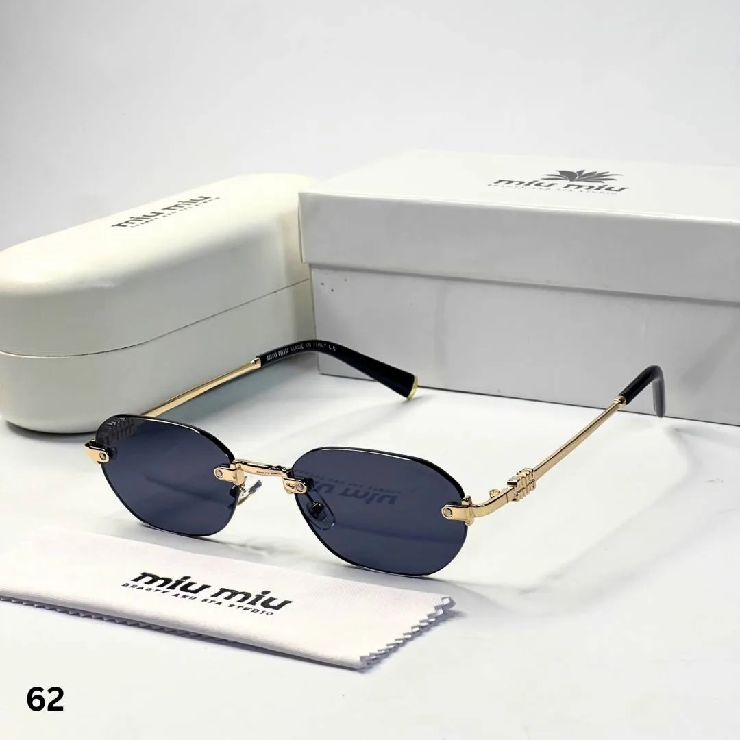 Miu miu 62 gold black