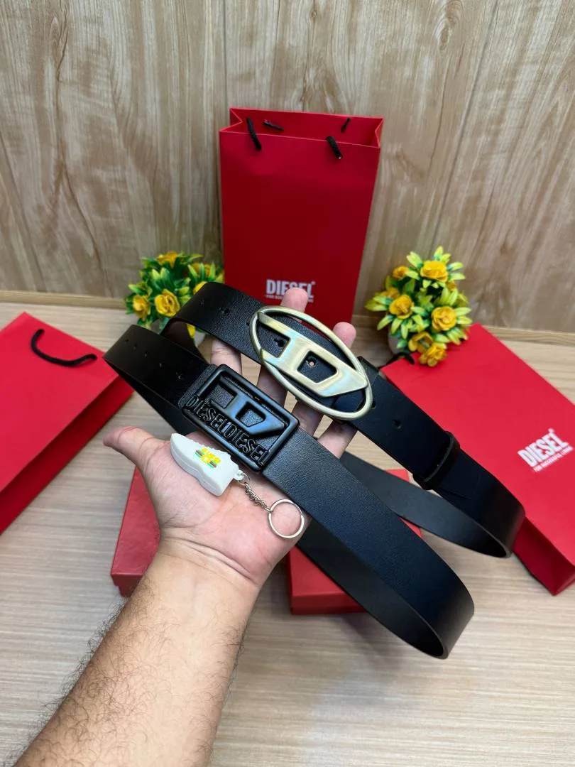 DIESE 2 Pcs Belt & Keychain Set With Brand Box & Carry Bag 1 & 2